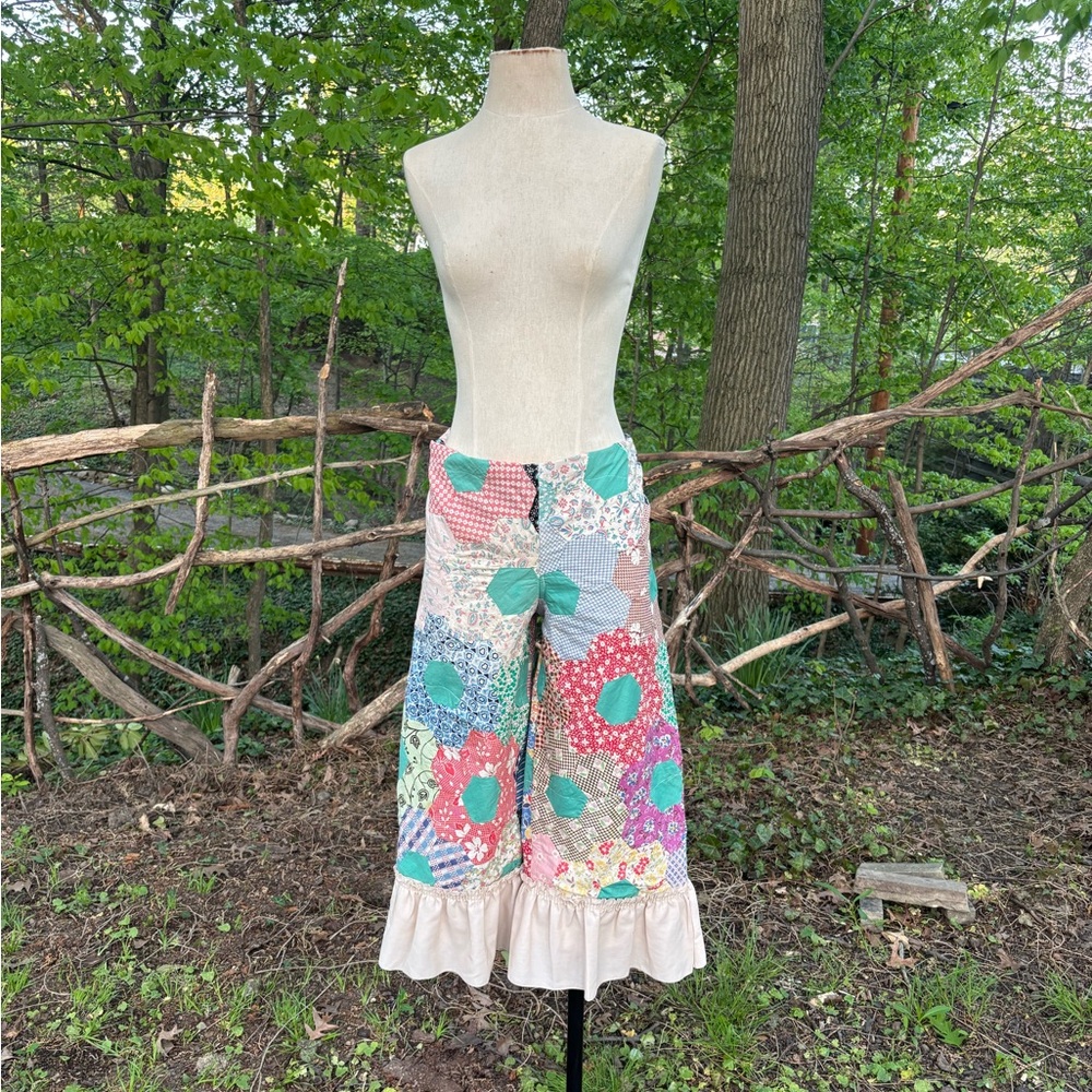 Upcycled quilt pants